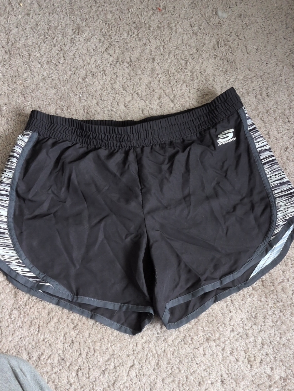 Skechers Black Women's Athletic Shorts with Grey Accent Panels